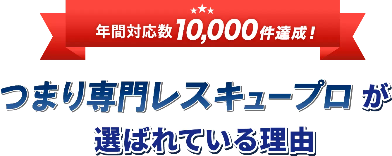 年間対応数10000件達成!つまり専門レスキュープロが選ばれている理由